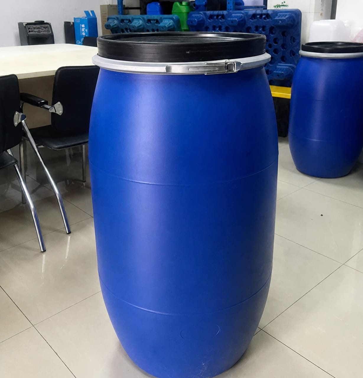 Blue Clamp-Lid Open-Head Drum Kentank water storage tank for sale in Kenya